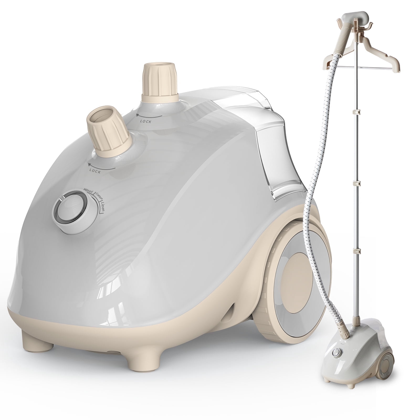 MCQ teamer, Wet and Dry Portable Handheld Steam Iron,Light Gray Khaki