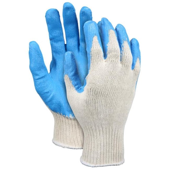 MCR 127-9682L Blue Latex Coated Palm Gloves - Large