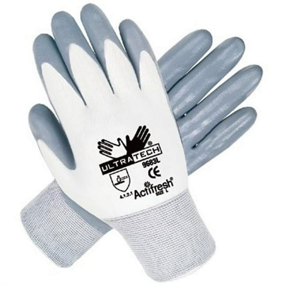 MCR 127-9683S 13 Ga Nylon Shell 100Percent Nitrile Dip Palm-Fingers