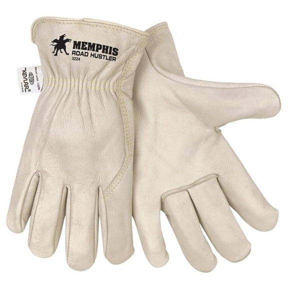 MCR Extra Large Road Hustler Premium Grade Grain Leather - Pull Strap Gloves