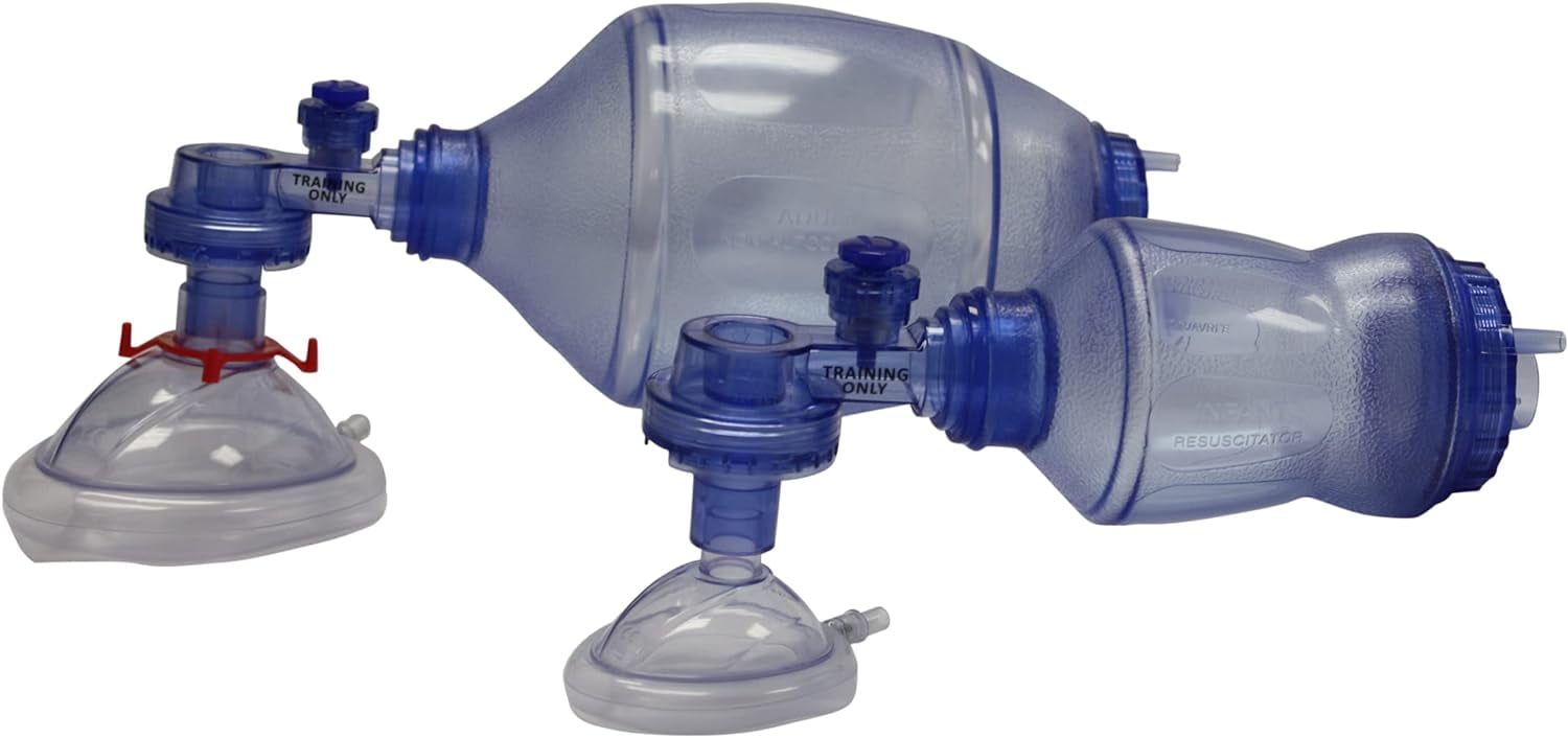 MCR Medical CPR Training Bag VALVES Mask (BVM) Adult/Child and Infant