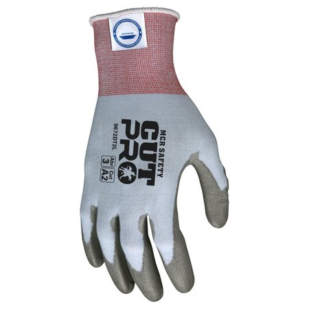 MCR SAFETY CUT PRO Gloves, Gray/Light Blue, 9672DT2, XL, QTY - 12