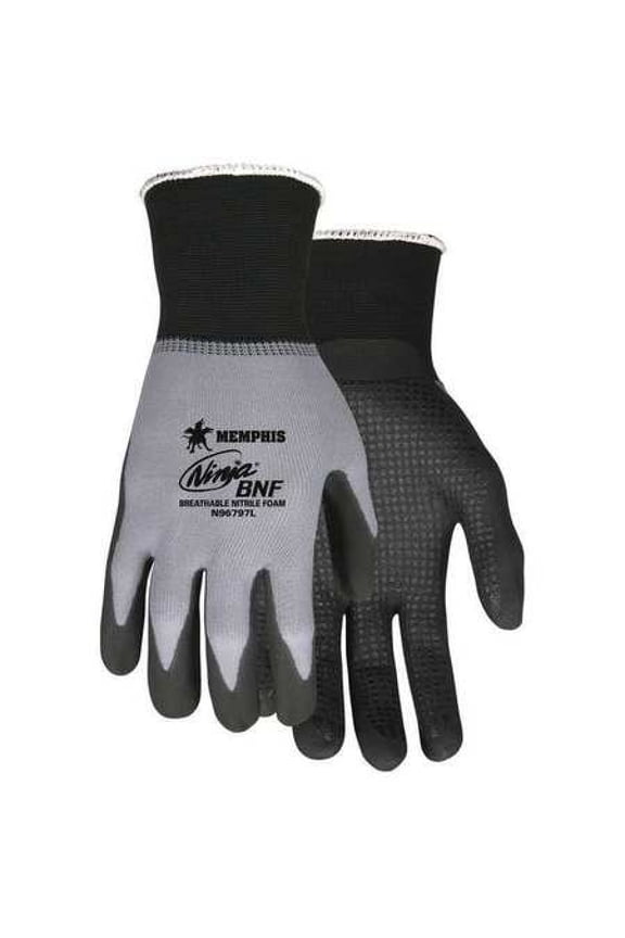 N96797M Coated Gloves,Foam Nitrile,M,PR