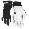thumbnail image 1 of 906DP Mechanics Gloves, Goatskin Palm, Nylon, Spandex Back, XL, Black/White, 1 of 2