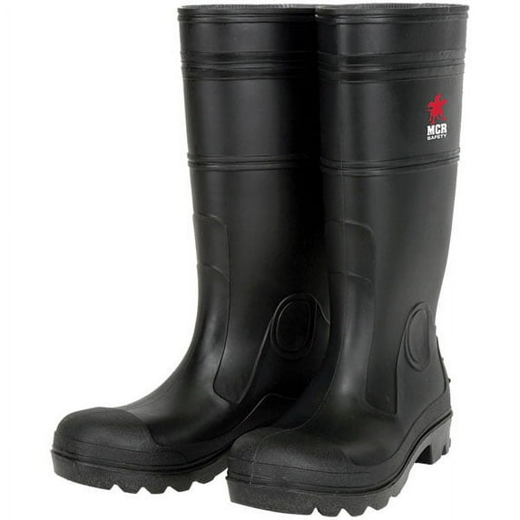 MCR Safety 14" PVC Boots, Steel Toe, Size 10 (16 Pairs)