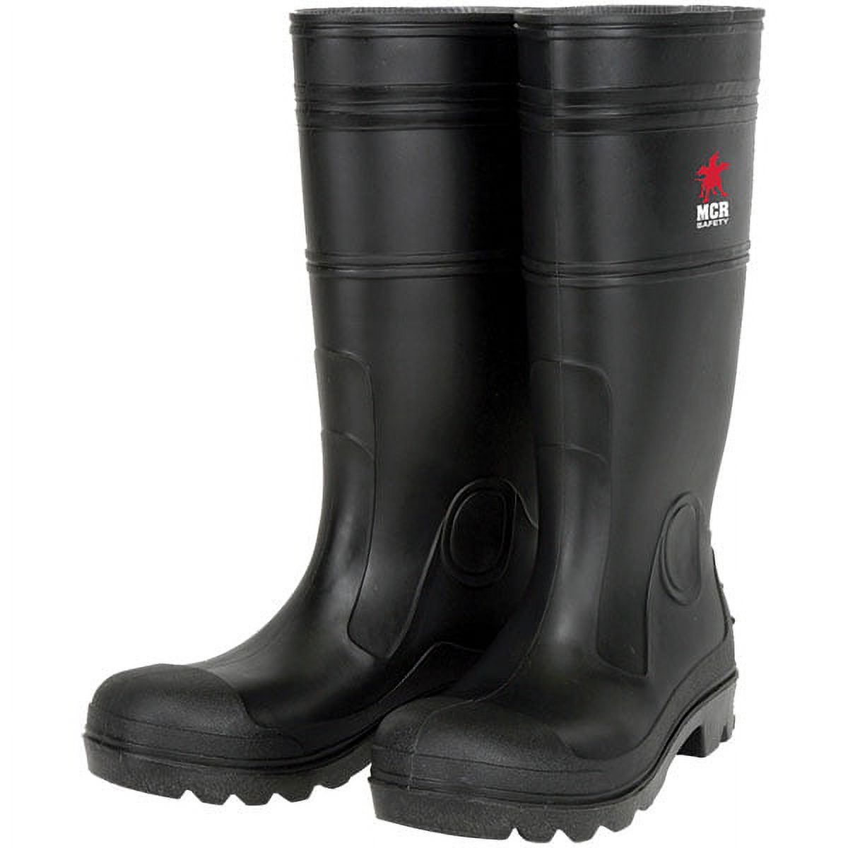 14" PVC Boots, Steel Toe, Size 11, Black (1 Unit)