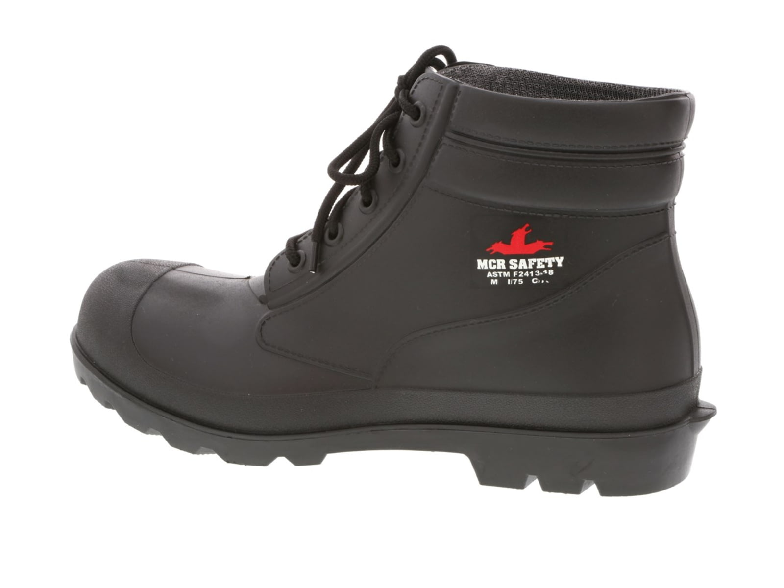 MCR Safety 6in PVC Boots with LaceUp Strings, Steel Toe and Steel