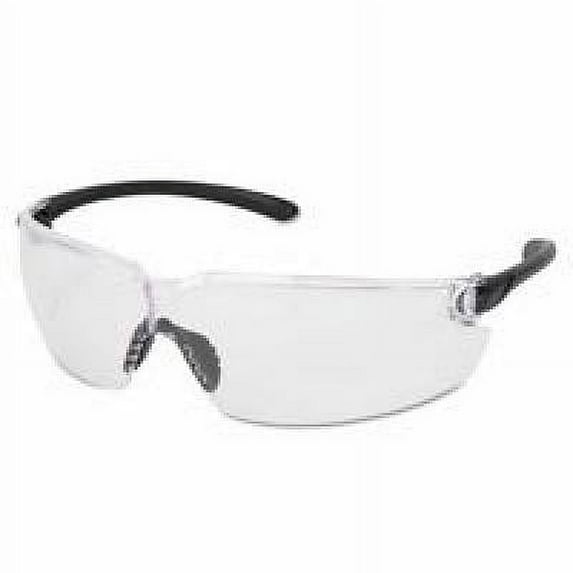 MCR Safety BlackKat Safety Glasses, Clear Lens, Duramass Scratch-Resistant - 12 PR (135-BL110)
