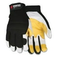 thumbnail image 1 of MCR Safety CRW906XL Goatskin Leather Palm Mechanics Gloves, Black & Yellow - Extra Large, 1 of 1