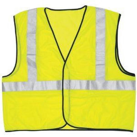 MCR Safety Class II Safety Vests, 4X-Large, Fluorescent Lime - 1 ea (611-VCL2MLX4)
