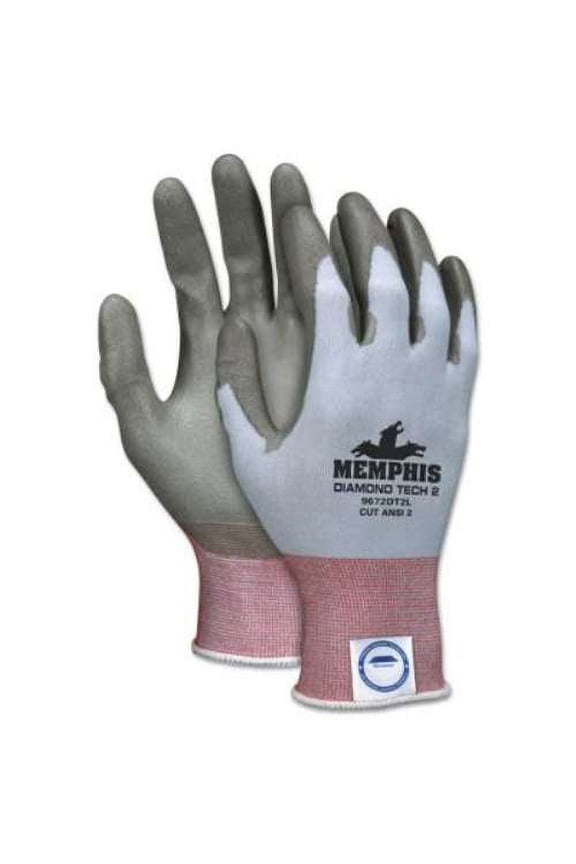 Diamond Tech 2 Gloves, Large, Gray/Light Blue - 1 PR (127-9672DT2L)