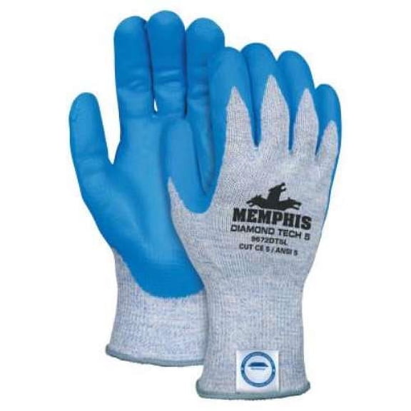 MCR Safety Diamond Tech 5 Gloves, Large, Blue/White - 1 PR (127-9672DT5L)