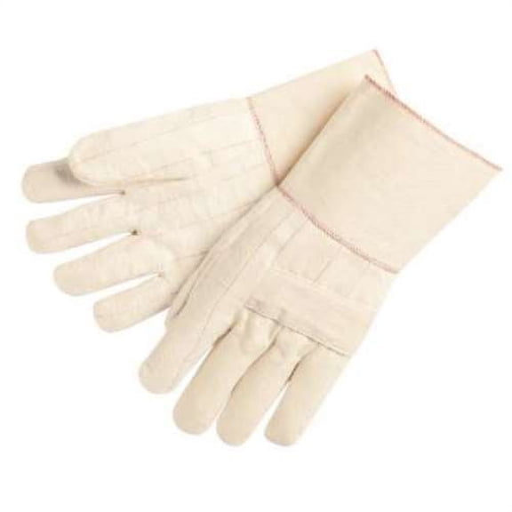 MCR Safety Double Palm and Hot Mill Gloves, Cotton/Burlap - 12 PR (127-9132G)