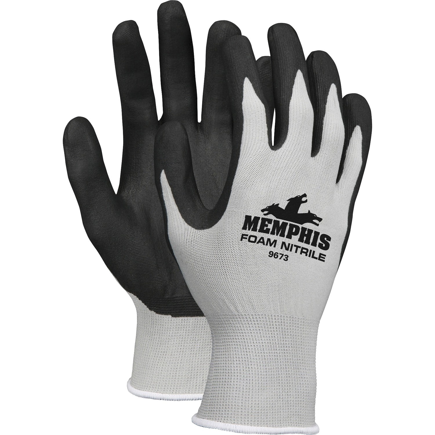 Economy Foam Nitrile Gloves, Small, Gray/Black, 12 Pairs Economy Foam Nitrile Gloves, Small, Gray/Black, 12 Pairs