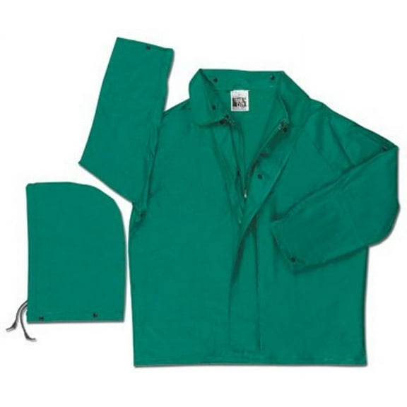 MCR Safety Green Dominator .42 mm Polyester And PVC 2-Piece Jacket With Detachable Hood