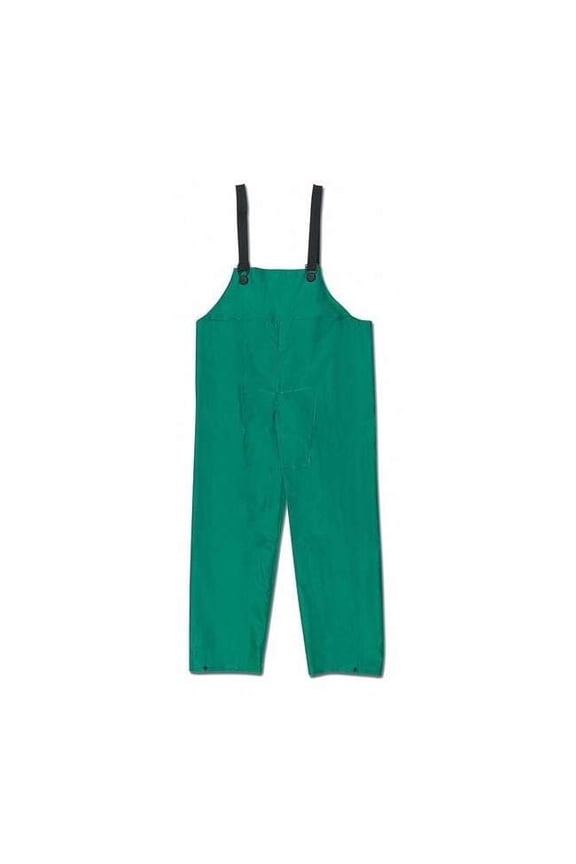MCR Safety Green Dominator .42 mm Polyester And PVC Bib Pants With Take Up Snaps On Ankles