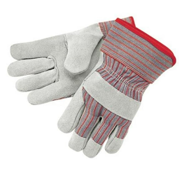MCR Safety Industry Standard Leather Palm Gloves, Gunn Pattern
