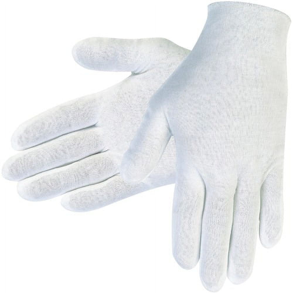 MCR Safety Inspectors Gloves - Large Size - Male - White - Comfortable, Lightweight, Reversible, Breathable, Straight Thumb - For Assembling, Construction, Production, Baggage Handling - 12 / Pack MCR Safety Inspectors Gloves - Large Size - Male - White - Comfortable, Lightweight, Reversible, Breathable, Straight Thumb - For Assembling, Construction, Production, Baggage Handling - 12 / Pack