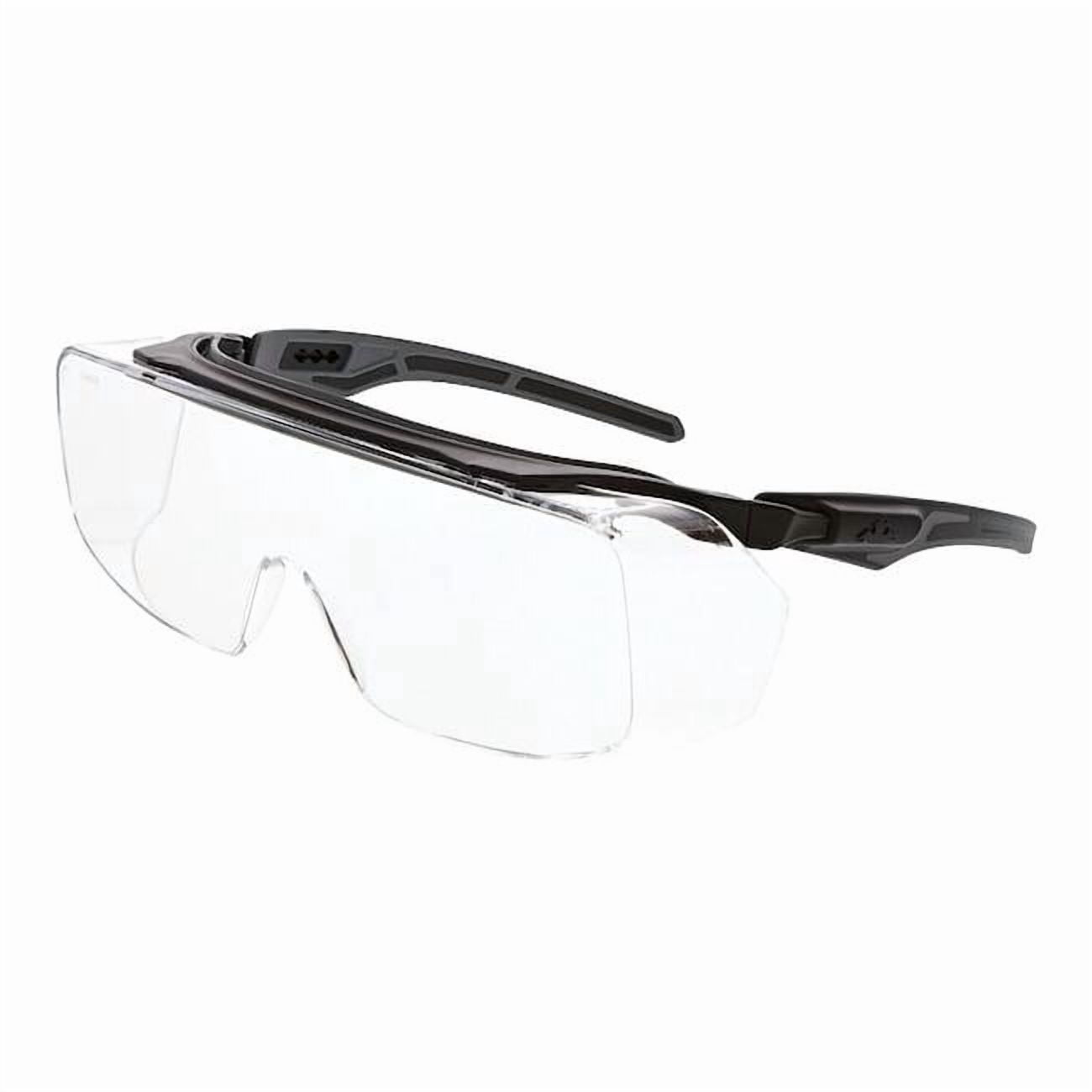 Klondike (OTG), Safety Glasses, Dual Coated MAX3/MAX6, Clear Lens, Black/Lime Frame, Half Frame