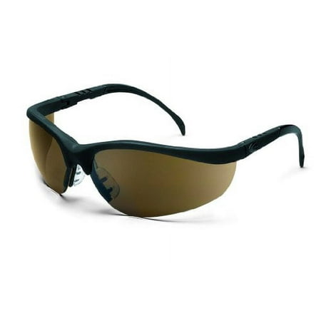 MCR Safety Klondike Protective Eyewear, Brown Lens, Polycarbonate, Black Frame - 1 EA (135-KD11B)
