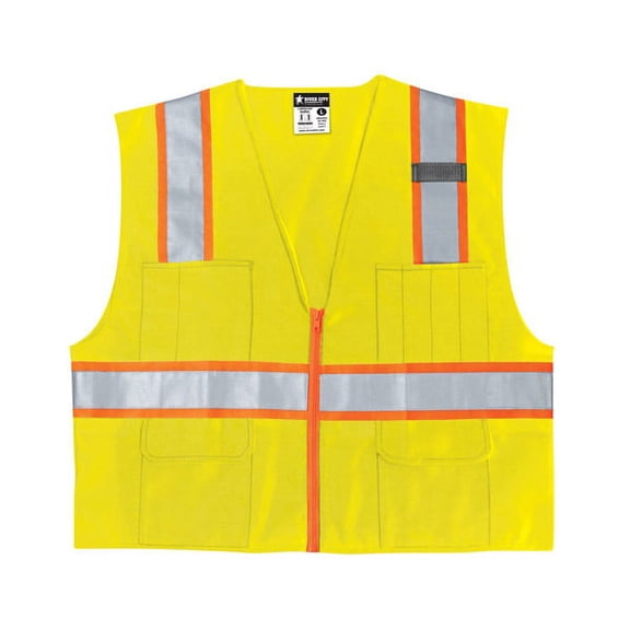 MCR SAFETY High Visibility Vest,Class 2,2XL SURVLX2