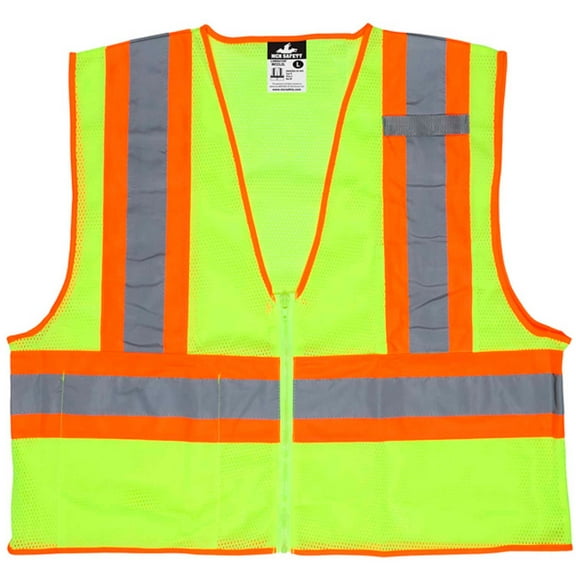 Mcr Safety High Visibility Vest,XL Size,Unisex WCCL2LXL