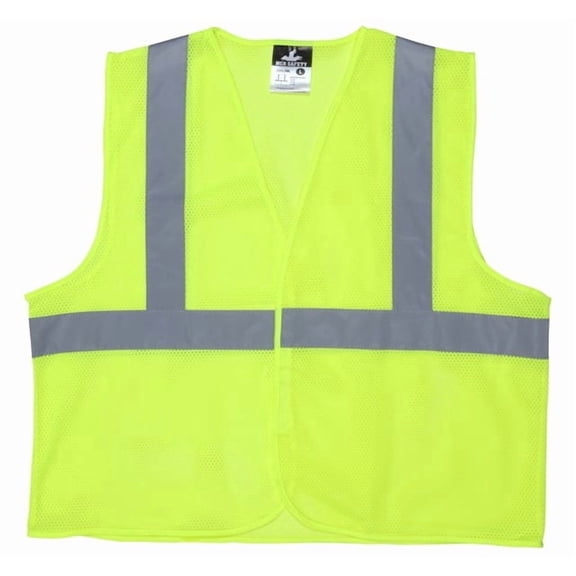 Mcr Safety High Visibility Vest,2XL Size,Unisex V2CL2MLX2