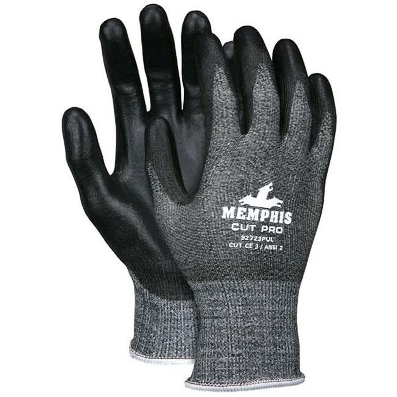 MCR Safety MCR92723PUL Cut Pro 13 Gauge HyperMax Shell Black PU Coated