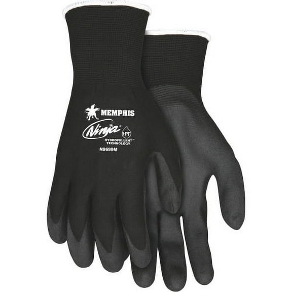 MCR Safety, MCSCRWN9699M, Ninja HPT Nylon Safety Gloves, 1 Pair, Black