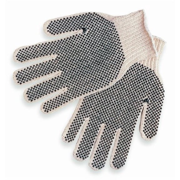 MCR Safety, MCSMPG9660LM, PVC Dots Cotton/Polyester Gloves, 1 / Pack, White