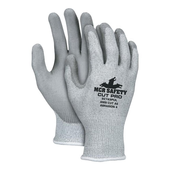 MCR Safety Memphis Cut Pro 13 Gauge HPPE & Synthetic Shell Gloves, Silver & Grey