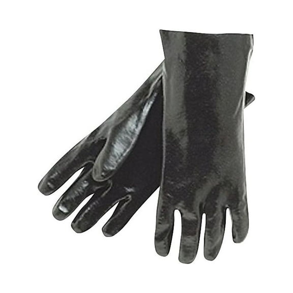 MCR Safety Memphis Glove Rough Finish Dipped Gloves PVC Large Black 12 Pairs 6212R