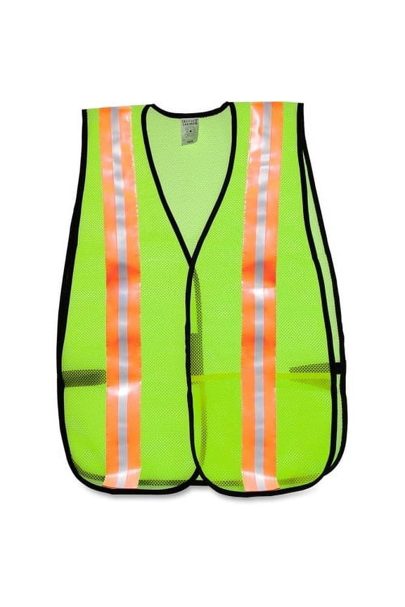 Mesh General Purpose Safety Vest Reflective Strip, Lightweight - Visibility Protection - Mesh - Lime - 1 Each