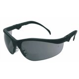 Safety Magnifying MCR Safety Reading Safety Glasses +2.50 Bifocal Gray Lens Wraparound ...