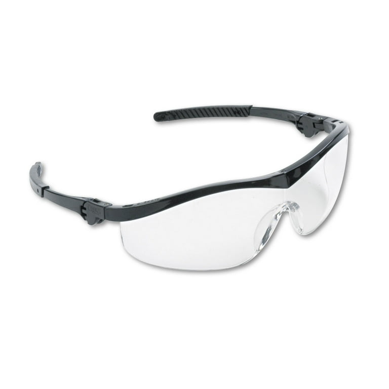 Storm Wraparound Safety Glasses, Black Nylon Frame, Clear Lens, 12/Box Storm Wraparound Safety Glasses, Black Nylon Frame, Clear Lens, 12/Box
