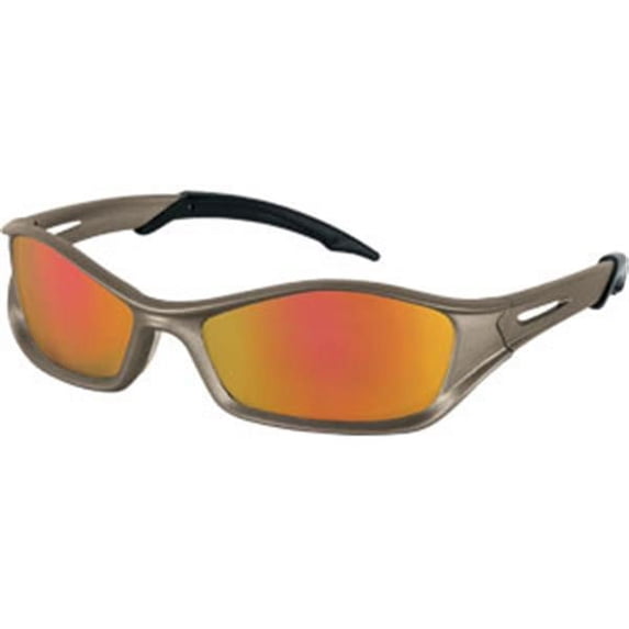 MCR Safety Tribal Eyewear, Champagne/Vented Frame, Fire Mirror Lens (13 Units)