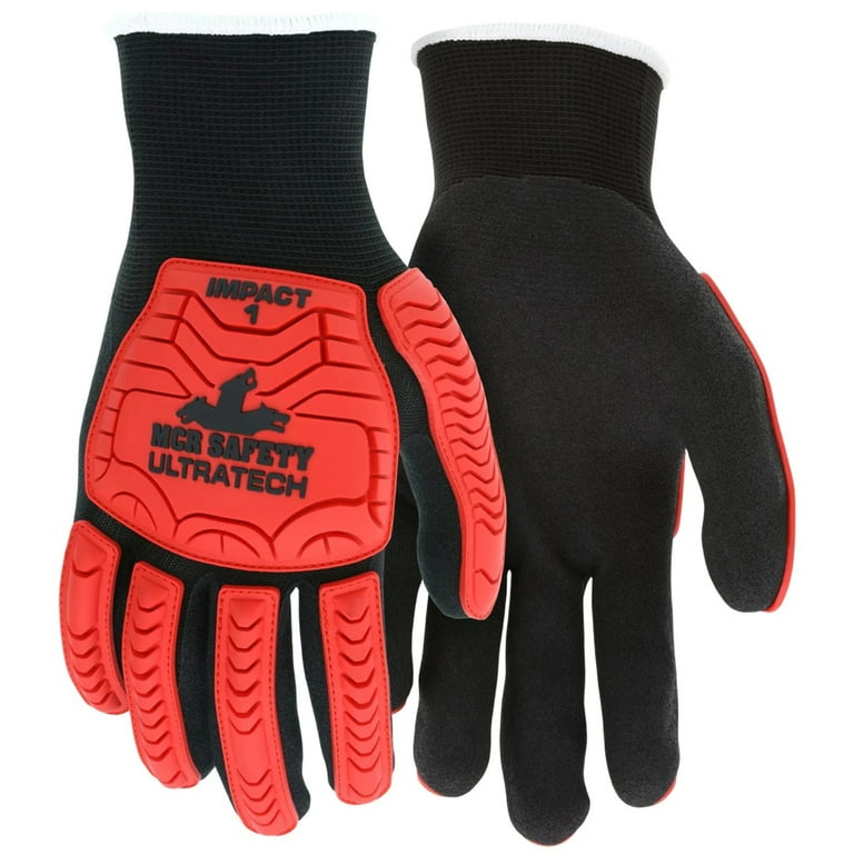 Gripster® Orange Foam Rubber Coated High-Visibility Lightweight Gloves -  360HV