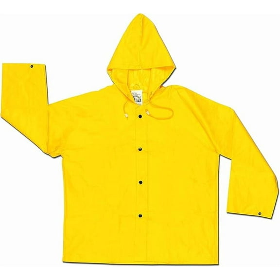 MCR Safety Yellow Wizard .28 mm Nylon And PVC Jacket With Attached Hood