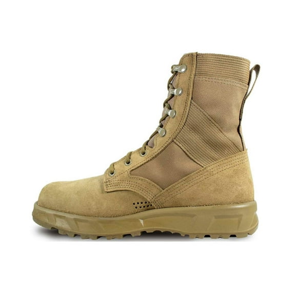 MCRAE Men's T2 Ultra Light Hot Weather Combat and Tactical Military Boot with High Traction Vibram Outsole, Berry Amendment Compliant (Coyote Brown, 10.5 Wide)