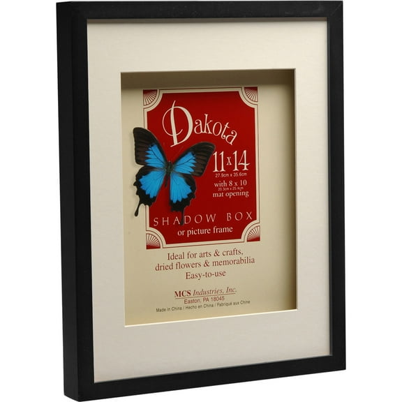 MCS Dakota Wood Shadow Box Picture Frame for 11x14" Photograph