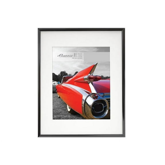 Classic Black Aluminum POSTER matted frame 12x16 8x12 by MCS - 8x12