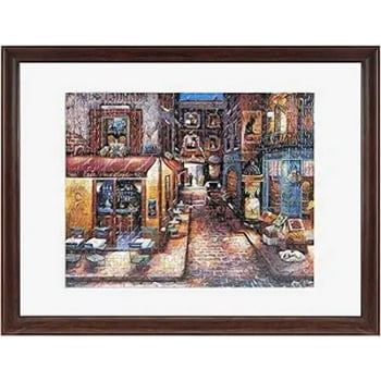 MCS 18x24 Puzzle Frame, Walnut Frame for Finished Puzzles, Vertical & Horizontal Wall-Mounted Large Picture Frame for Puzzle Display & Preservation (1-Pack)