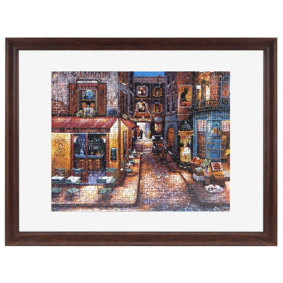 MCS 18x24 Puzzle Frame, Walnut Frame for Finished Puzzles, Vertical & Horizontal Wall-Mounted Large Picture Frame for Puzzle Display & Preservation (1-Pack)
