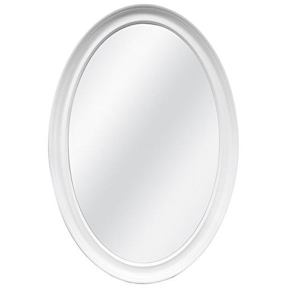 MCS 21x31 Large Wall Mirror, Classic White Oval Mirror, Vertical & Horizontal Wall Hanging Mirror for Bathroom, Bedroom & Livingroom