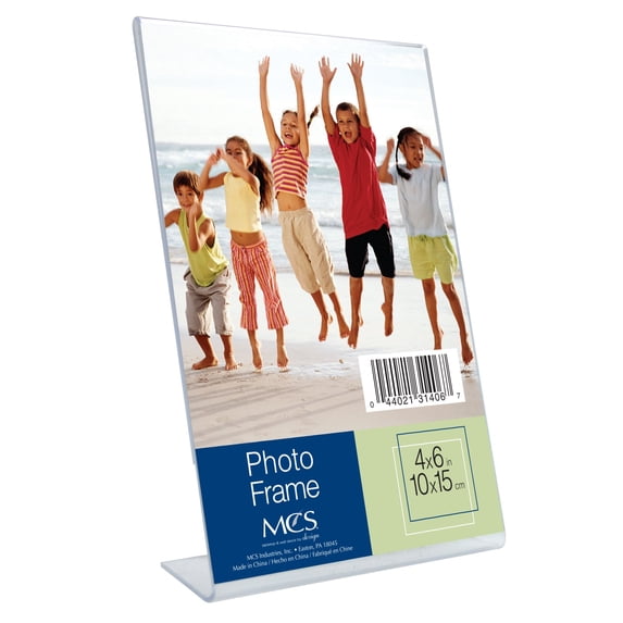 MCS 4x6 Inch Bent Acrylic Picture Frame, Vertical (31406)