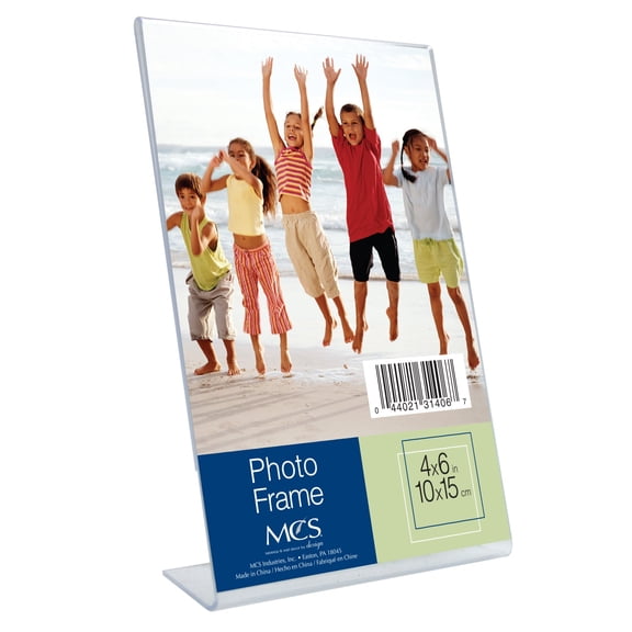 MCS 4x6 Inch Bent Acrylic Picture Frame, Vertical (31406)