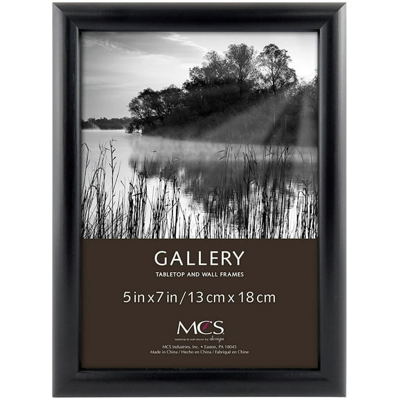 MCS 5x7 Bullnose Tabletop Picture Frame - Black