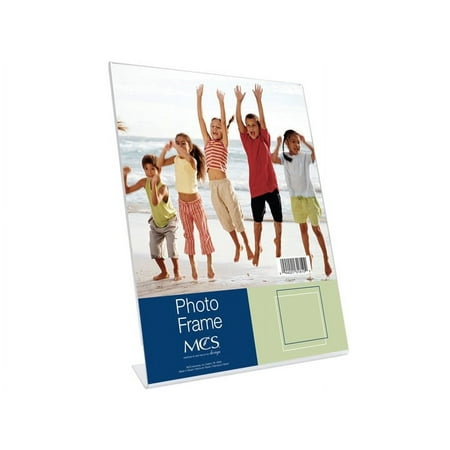 MCS Acrylic Bent Frame Ultra-Clear 'L' Easel Frame for a 8.5x11" Vertical Photo