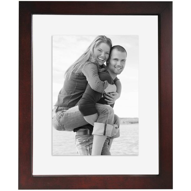 MCS 8x10 Wood Floating Picture Frame Walnut