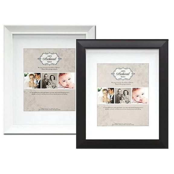 MCS Archival Series Frame - Black, 11" x 14" w/8" x 10" Mat